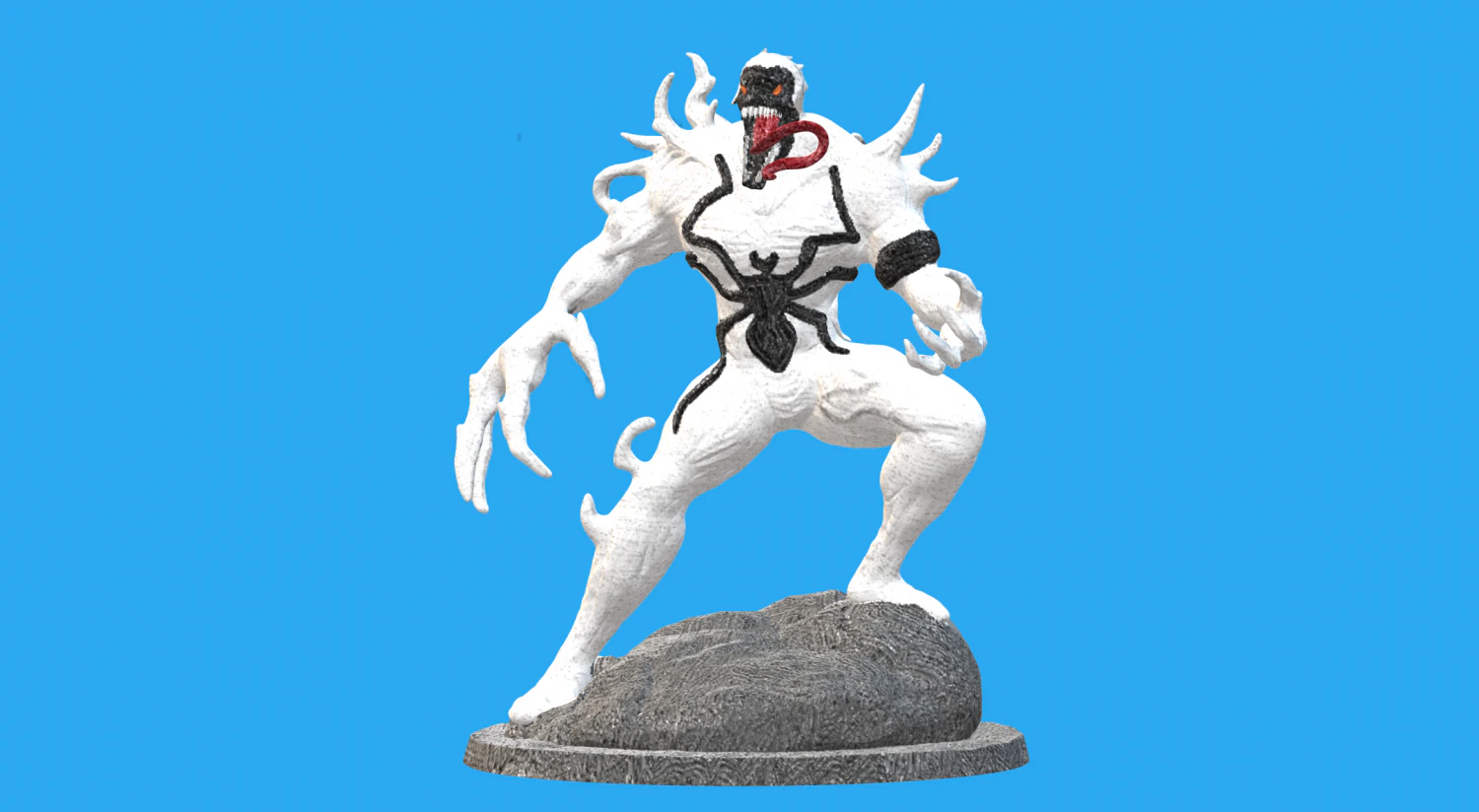 anti-venom statue 3D Print Model .c4d .max .obj .3ds .fbx .stl .blend 