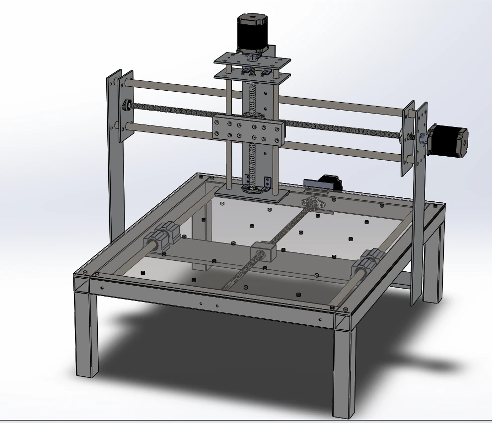 home made cnc router 3D Model .c4d .max .obj .3ds .fbx .stl .blend 