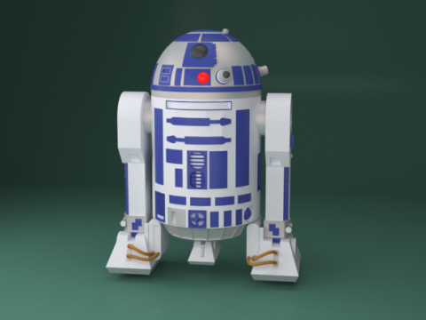 3dsmax R2D2 3D Model
