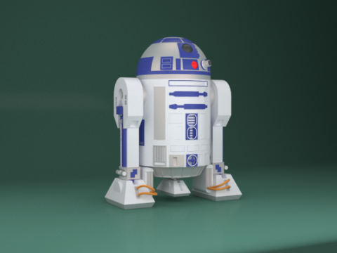 3dsmax R2D2 Modello 3D