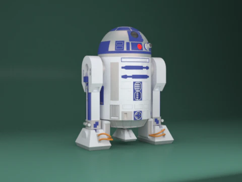 3dsmax R2D2 3D Model