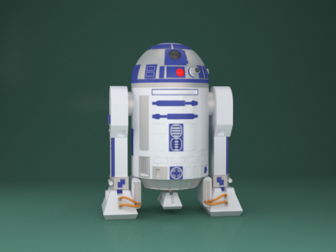 3dsmax R2D2 Modello 3D