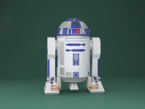 3dsmax R2D2 3D Model