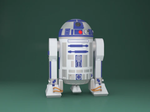 3dsmax R2D2 3D Model