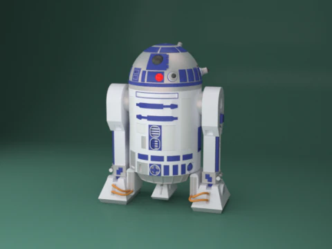 3dsmax R2D2 3D Model
