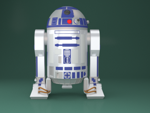 3dsmax R2D2 Modello 3D