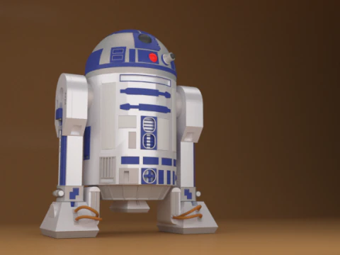 3dsmax R2D2 3D Model