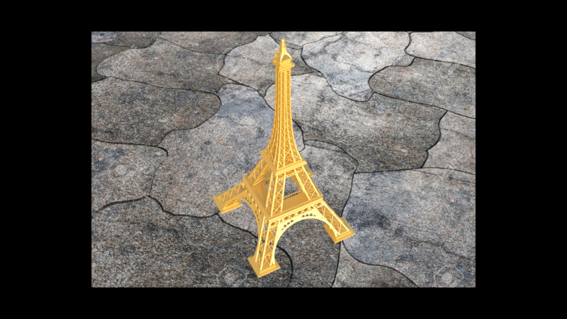 French Tour Eiffel 3D Model .c4d .max .obj .3ds .fbx .stl .blend 