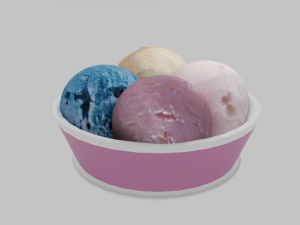 ice cream balls Model 3D