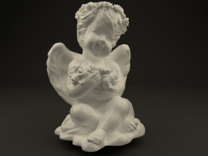 angel with roses 3D मॉडल