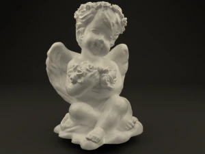 angelo con rose Modello 3D