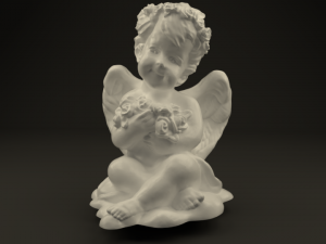 angel with roses Modèle 3D