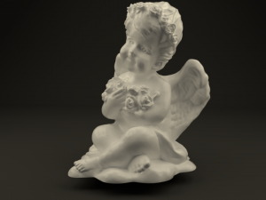 angel with roses Modèle 3D
