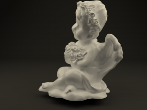 angel with roses Modèle 3D