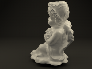 angel with roses Modèle 3D