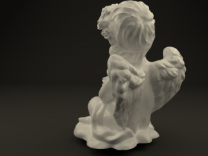 angel with roses Modèle 3D