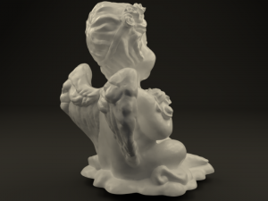 angel with roses Modèle 3D