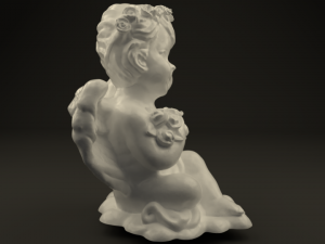 angel with roses Modèle 3D