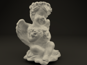 angel with roses Modèle 3D