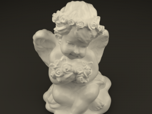 angel with roses Modèle 3D