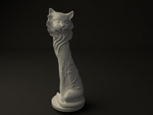 cat sculpture 3D मॉडल