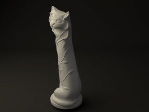 cat sculpture Modèle 3D