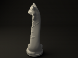 cat sculpture Modèle 3D