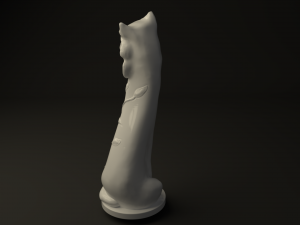 cat sculpture Modèle 3D