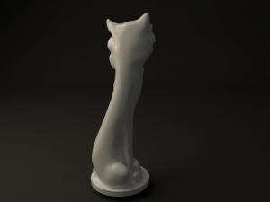 cat sculpture Modèle 3D