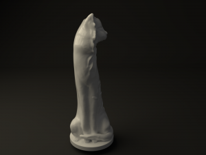 cat sculpture Modèle 3D