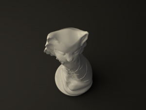 cat sculpture Modèle 3D