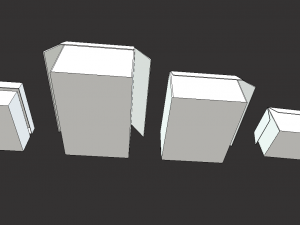 low poly carton boxes 3Dモデル