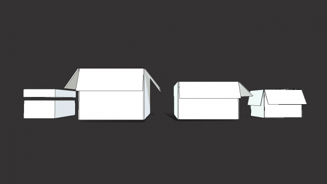 low poly carton boxes 3Dモデル .c4d .max .obj .3ds .fbx .stl .blend 