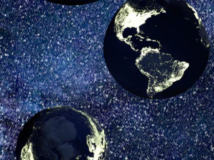 nocna planeta Ziemia Model 3D