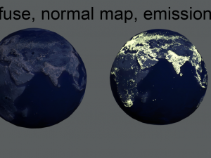 night planet earth Modèle 3D