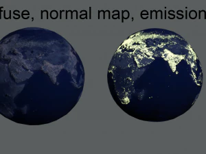 night planet earth 3D Model