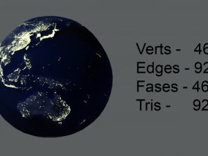 night planet earth 3D Model