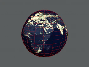 night planet earth 3D Model