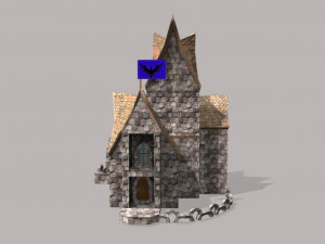 d&uuml;ş&uuml;k poli orta&ccedil;ağ evleri 3D Model