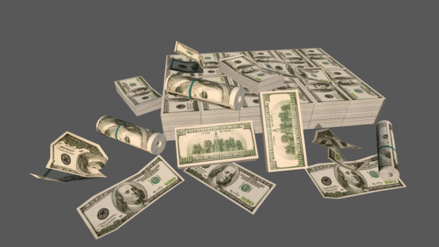 low poly money pack Model 3D .c4d .max .obj .3ds .fbx .stl .blend 
