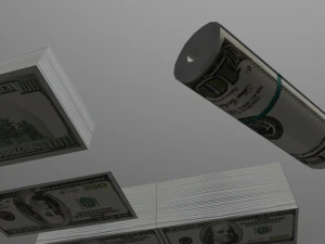 pacote de dinheiro low poly Modelo 3D