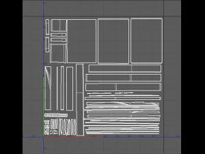 schwarzer Koffer Low-Poly 3D Modell