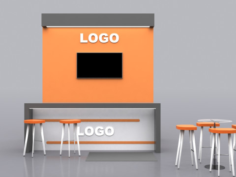 Reception Counter Design 3D 모델