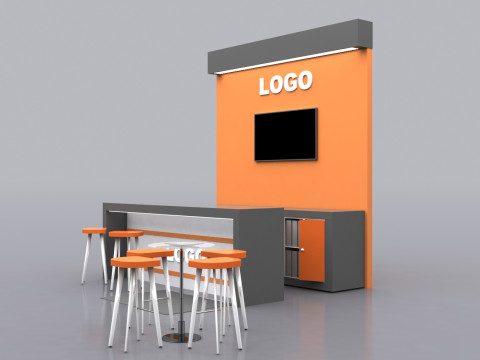 Reception Counter Design Modelo 3D