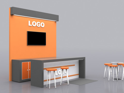 Reception Counter Design Modelo 3D