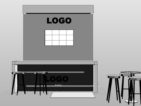 Reception Counter Design Modelo 3D