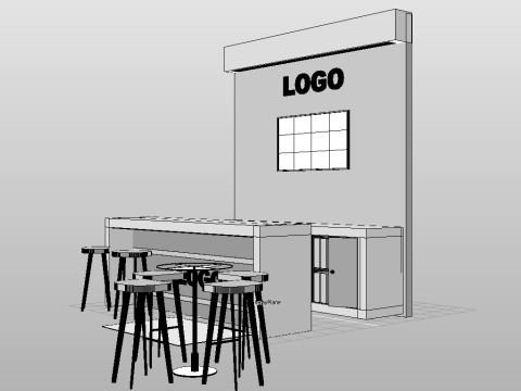 Reception Counter Design Modelo 3D