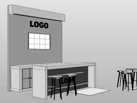 Reception Counter Design Modelo 3D