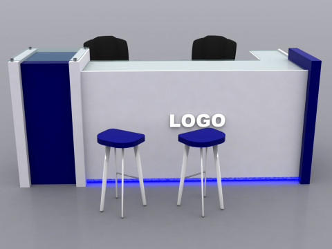 Reception Counter Design 3D 모델