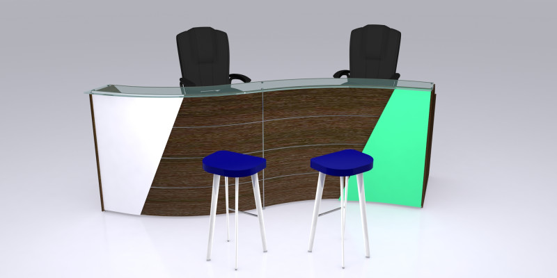 Reception Counter Design 3D मॉडल .c4d .max .obj .3ds .fbx .stl .blend 